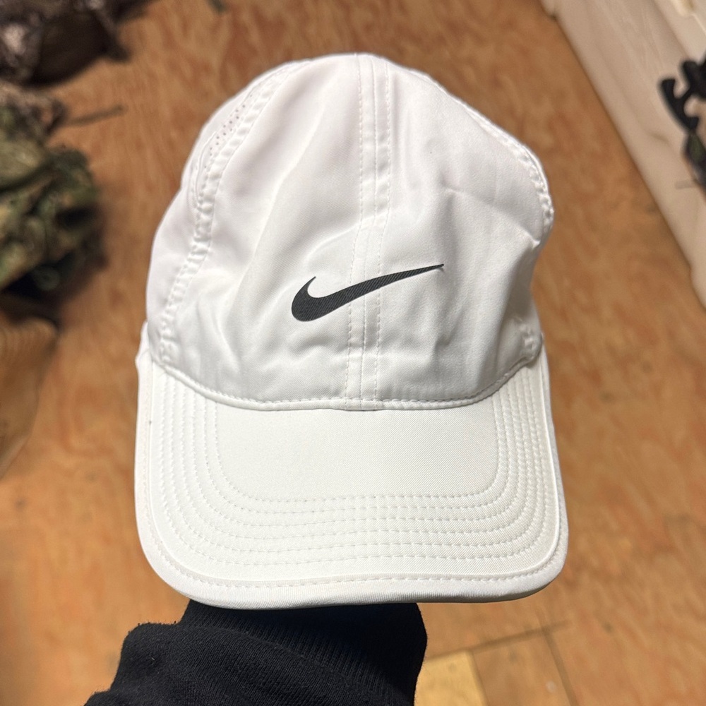 Nike White Hat with Black Logo